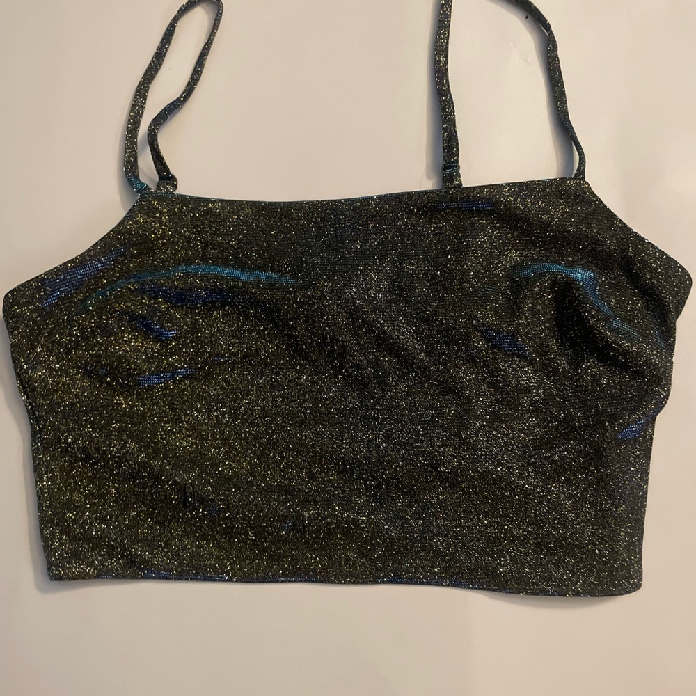 Black Glittery colour changing Women's Top
